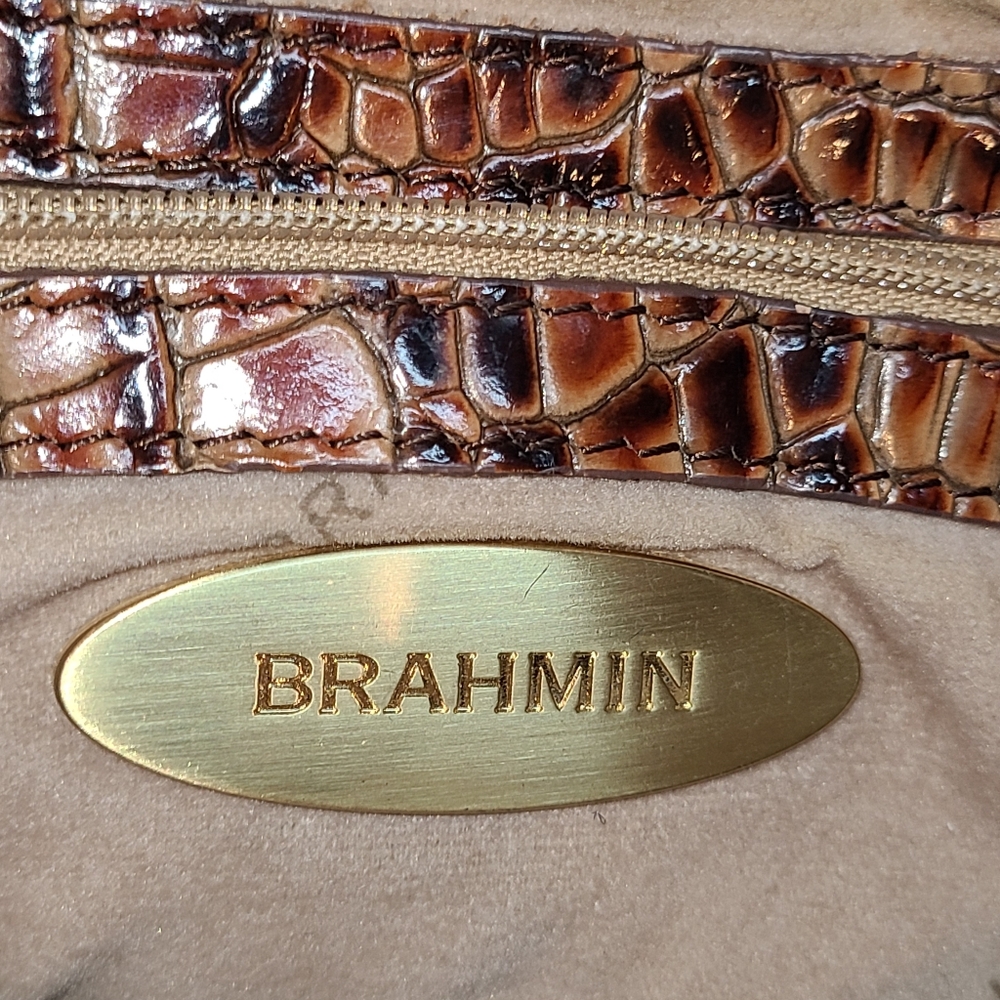 Brahmin Vintage pleated Y2K Baguette Daria shoulder bag EUC - Picture 13 of 16